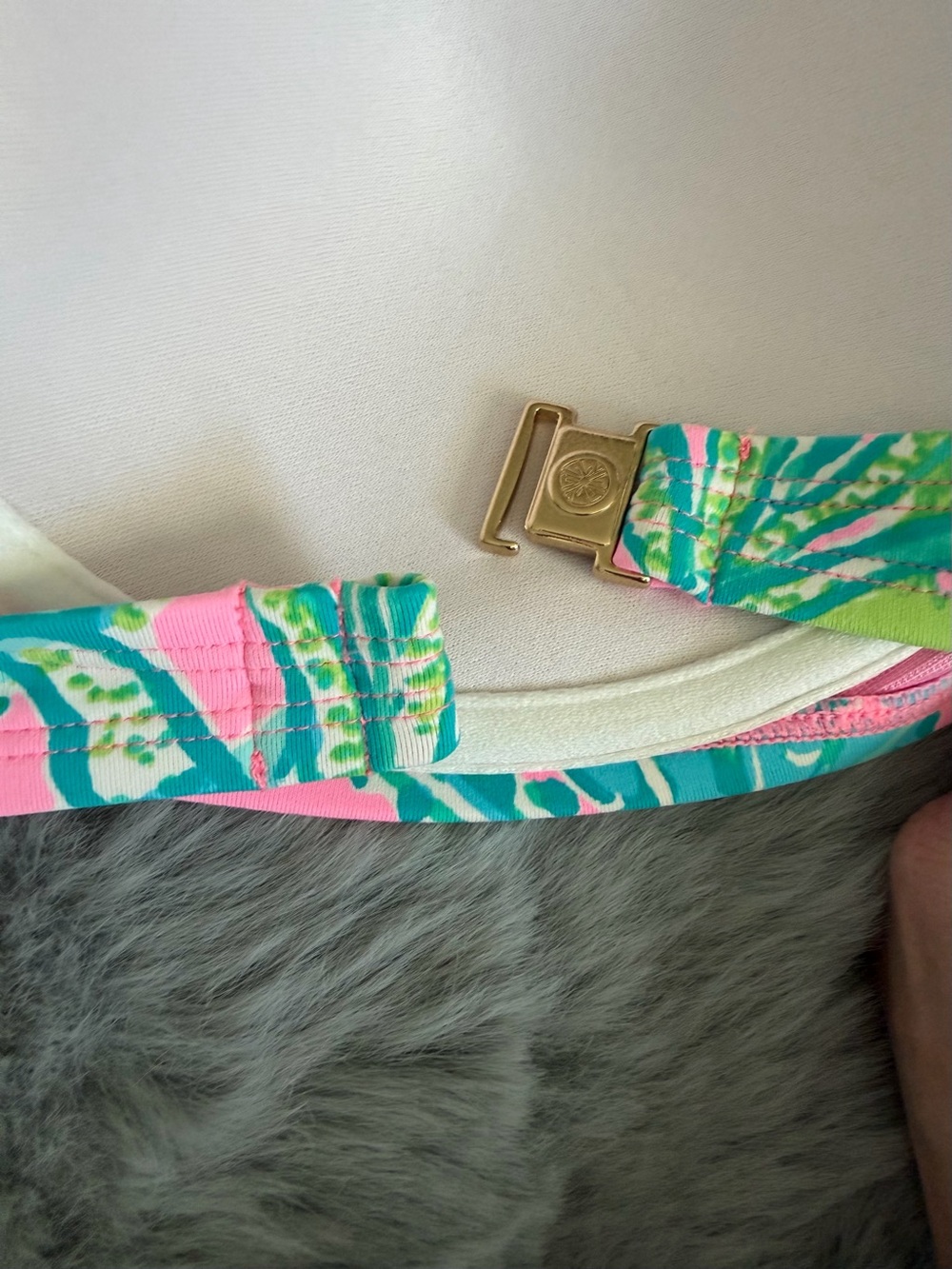 Lilly Pulitzer bikini top and bottom size 14 pink green hip nautic swimsuit - Picture 4 of 13